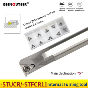 Utensile per Tornitura HSS, Barra di Foratura per Tornio, Fresa per Foratura Profonda di Piccolo Diametro H08K-STUCR09 H10K-STFCR09/11 per Inserti in Carburo TCMT - Product Image 2