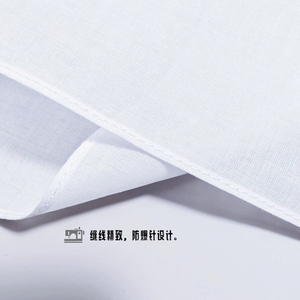 Pañuelo de algodón blanco con borde de encaje para boda y Navidad, de algodón peinado - Product Image 3