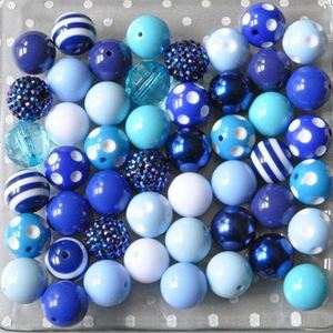 שקית של 50 חרוזי אקריליק מעורבים בגודל 20 מ\"מ, חרוזי מסטיק, צמיד, שרשרת לטלפון נייד, אביזר לעט משובץ חרוזים - Product Image 5