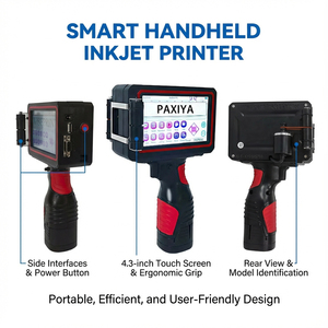 Printer Inkjet Genggam Eco Solvent 25.4mm Resolusi 600dpi untuk Pencetakan Nomor Kemasan, Kode Batang, Tanggal Kedaluwarsa, Kode QR - Product Image 3