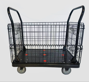 एओकेन भारी शुल्क क्षमता फोल्डेबल 350 किलोग्राम पुश कार्ट डोली 360 डिग्री स्विचवेल पोर्टेबल हैंडकार्ट प्लास्टिक प्लेटफॉर्म ओएम धातु - Product Image 6