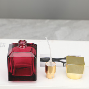 Lujo personalizado <span class=keywords><strong>Tom</strong></span> Fords negro rojo azul 50ml botella de Perfume de cristal de lujo cuadrado para mujer hombre con caja de embalaje - Product Image 4