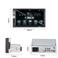 Lecteur MP5 pour voiture, écran tactile, lien miroir tableau de bord, GPS, FM, BT avec Android Auto, CarPlay, stéréo HD, caméra de recul, garantie 1 an