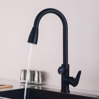 VENTE FLASH Robinet de cuisine intelligent à affichage numérique moderne avec éclairage LED, poignée unique, finition brossée, laiton, céramique