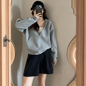 Wholesale <strong>Womens</strong> Oversized Sweatshirts Fleece Hoodies Custom Logo Unisex <strong>Hoodie</strong> With Pockets Fleece Winter Clothes for <strong>Women</strong> - Product Image 3