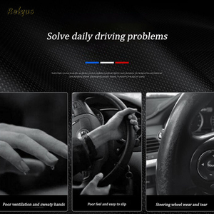 Housse <span class=keywords><strong>de</strong></span> volant <span class=keywords><strong>de</strong></span> voiture en fibre <span class=keywords><strong>de</strong></span> carbone avec logo 3D pour <span class=keywords><strong>Mini</strong></span> <span class=keywords><strong>Cooper</strong></span> S JCW One D Countryman R50 R53 R56 F54 F55 F60 - Product Image 3