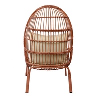 Ensemble de fauteuils en rotin tressé pour jardin, balcon, porche ou terrasse, design moderne KD, en métal, en forme d'œuf, en promotion