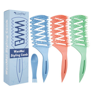 Peine de peinado WanMei grande, resistente al calor, para dar volumen y rizar el cabello, con garras de limpieza y dispensador de pasta para uso doméstico. - Product Image 1
