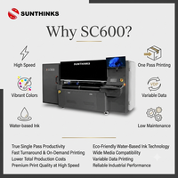 Imprimante numérique haute vitesse Sunthinks SC600Mini à passage unique pour cartons ondulés/plaques de bois/solutions d'impression d'emballages alimentaires