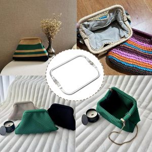 Pcs Aluminum <b>Purse</b> Frame Rectangle Lock Frame Handbag Clutch Frame Metal <b>Purse</b> Frame Kiss Lock Clasp Bag Frame Hardware Replacem - Product Image 4