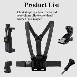 ที่วางโทรศัพท์มือถือแบบยึดที่หน้าอกน้ำหนักเบาสายรัดพลาสติก PC สำหรับ iPhone สำหรับ Samsung สมาร์ทโฟนคลิป POV - Product Image 4