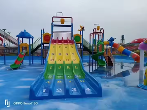 Aire de jeux aquatique familiale, équipement de parc extérieur, toboggan aquatique, combinaison de seau en fibre de verre et de <span class=keywords><strong>fontaine</strong></span>, toboggan aquatique extérieur - Product Image 5