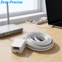 Connecteur de jonction téléphonique 6P4C, adaptateur de câble téléphonique 6P4C pour accessoires téléphoniques