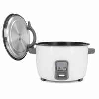 Cuiseur à riz commercial 10L 2900W, grande capacité, cuiseur électrique industriel avec couvercle en acier inoxydable épais pour cantine et hôtel