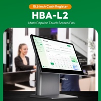 HBAPOS Nouveauté Système de caisse tactile en alliage d'aluminium 15,6 pouces Système EPOS Système de caisse enregistreuse Système POS fin