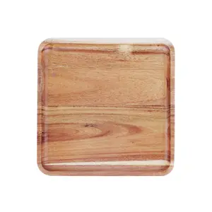 Tabla de cortar rectangular personalizada de madera de acacia y nogal, tabla de cortar de bambú y madera vegetal para tabla de quesos