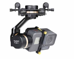 <span class=keywords><strong>Tarot</strong></span> GOPRO 3D V Metal 3axis Gimbal TL3T05, construit avec un châssis monolithique nervuré entièrement usiné CNC pour une durabilité industrielle. - Product Image 1