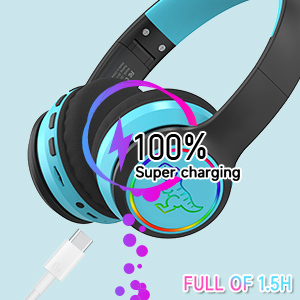 Ahi <span class=keywords><strong>cuffie</strong></span> Wireless <span class=keywords><strong>per</strong></span> bambini con microfono carino luce <span class=keywords><strong>cuffie</strong></span> <span class=keywords><strong>per</strong></span> bambini e ragazze dinosauro - Product Image 3