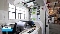 Machine d'impression flexographique automatique à servomoteur multicolore haute vitesse sans arbre de type empilable pour tapis de pique-nique extérieurs non tissés