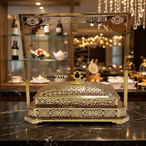 Elegante Calentador de Comida Comercial de Acero Inoxidable 304 con Acabado Dorado, a Gas, para Buffet, Bodas y Restaurantes - Product Image 5
