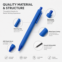 Matte Soft-Touch Klick-Kugelschreiber in 38 Farben, Macaron-Design, Schreibstift für Schüler, Individueller Logodruck, Werbegeschenk im Großhandel