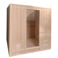 Sauna Uap Basah Rumahan untuk 2 Orang, Sauna Finlandia Hemlock untuk Pemulihan Setelah Berolahraga