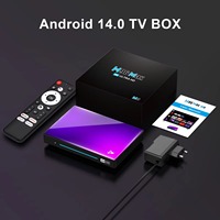 Lecteur multimédia en streaming H96 Max M9 Android 14 64 Go 8K Ultra HD BT 5.0 1000M LAN pour divertissement à domicile