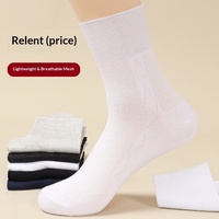 7139 Nouvelles chaussettes mi-mollet en coton pour hommes, printemps-été, respirantes, anti-transpiration, pour pieds larges et épaissis, chaussettes décontractées