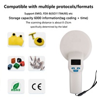 134,2 kHz Fdx-b Pet Microchip Scanner Handheld 125Khz EMID Animal Microchip Reader para mascotas