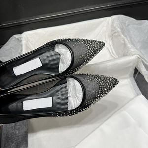 Nuevas Bailarinas de Malla con Punta Fina y Pedrería para Otoño 2026, Ligeras, Versátiles, Elegantes para Fiesta, Zapatos Individuales para Mujer - Product Image 3