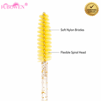 Brosses à cils jetables Fubowen en gros, applicateurs de mascara à manche en cristal, brosses à cils professionnelles, micro-brosses à cils