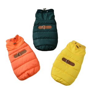 ペット服 秋冬 犬服 厚手 暖かい コットンパッド 猫服 コーギー 犬 ジャケット トラクタブルロープ付き - Product Image 6