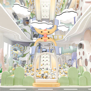 Parque infantil interior temático de diseño integral, parque infantil interior, juegos infantiles con tobogán y PISCINA DE BOLAS, juego interior para padres e hijos - Product Image 3