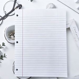 American-Style 3-Hole <b>Lined</b> Refill Pages Office Loose-Leaf <b>Notebook</b> 3-Hole Refill Paper Study Essential for Office Supplies - Product Image 1