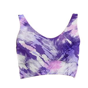 Sujetador deportivo de alto impacto para mujer con logo frontal, almohadillas extraíbles, cuello en U, transpirable, tela de elastano/poliéster para fitness, yoga y entrenamiento. - Product Image 1