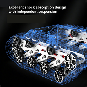 Chasis con Control Remoto, Plataforma Robótica Todoterreno de Alta Resistencia con Motor sin Escobillas de 48V para UGV - Product Image 1