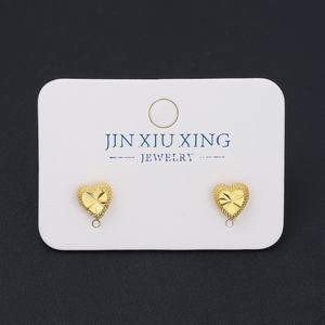 JXX Fashion 24K Gold Plated Wholesale Dubai Trendy Brass Jewelry Gold Stud <b>Earrings</b> with Zircon for Women Party Occasion - Product Image 4
