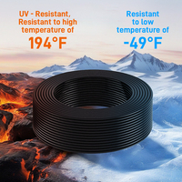 Câble solaire DC en gros, 6mm², âme en cuivre étamé, isolation XLPO, 1000V-1500V, pour panneaux photovoltaïques