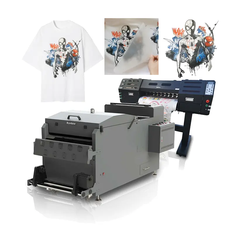 2021best-selling CMYKW DTF PET film printer white ink circulation system fabric leather printing