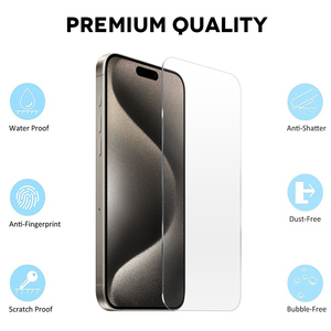 กระจกนิรภัยแบบ 2.5D 9H สำหรับ iPhone 16 Pro ป้องกันรอยนิ้วมือ คุณภาพสูง HD ใส ป้องกันหน้าจอ สำหรับ iPhone 17 ขายส่ง - Product Image 2