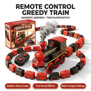 Nuevo Tren de Vapor RC 2.4G con Efectos de Sonido de Humo Realistas, Vagones Magnéticos, Regalo de Cumpleaños para Niños - Product Image 6