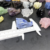Pierre de guérison naturelle en matériaux mixtes, prix d'usine, artisanat en cristal tête de dragon en quartz rose pour la décoration