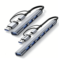 Hub USB 3.0/2.0 7-en-1 en gros, adaptateur multi-ports USBC 4-7 ports, hub OTG USB/Type-C de charge pour accessoires d'ordinateur portable