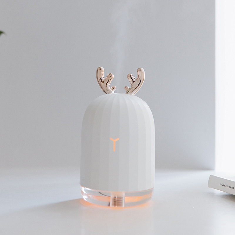 Customized LOGO Smart Automatic Timing USB Powered Household & RV Use Mini Portable Cool-Mist Aromatherapy Air Humidifier Light