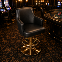 Chaise de casino robuste Successor avec coussin confortable et structure en acier durable pour machine à sous et comptoir de bar de jeu