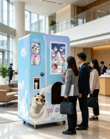 Distributeur automatique de crème glacée molle 24h/24 sans personnel, écran tactile, kiosque de vente de crème glacée en libre-service avec plusieurs saveurs