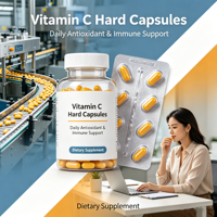 Capsules de vitamine C en gélules dures, marque privée OEM, complément alimentaire personnalisé en gros