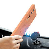 Funda Magnética Anticaídas de Silicona Líquida de Color Sólido al por Mayor con Soporte de Anillo para Dedo para Huawei Honor 70 Honor 90