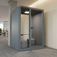 UNIBOOTH Mobile Privacy ASTM-E84 Ignifuge 30dB ISO 23351 Installation Rapide en 30-45 Min Studio Pod pour Bureau Ouvert Bibliothèque Vente en Gros