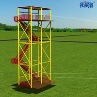 Équipement de zipline robuste pour adultes, sur mesure, pour extérieur, avec accessoires complets pour parc d'aventure.